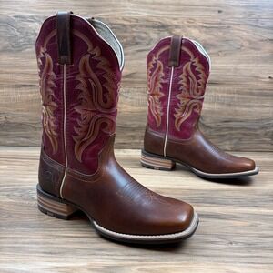 Ariat Olena Womens 8B Square Toe Western 11" Boots Boho Coastal Red 10044441